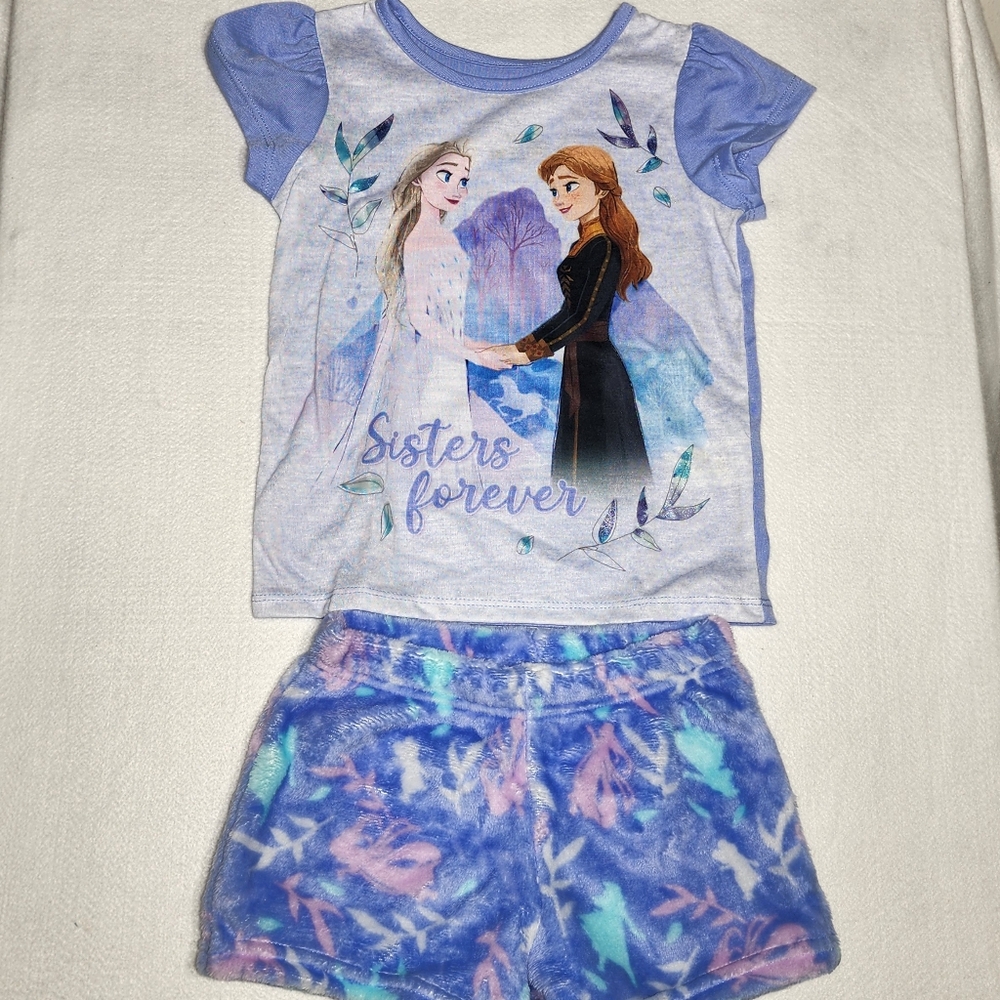 Disney Frozen Pajama Set - Blue and White Size 4